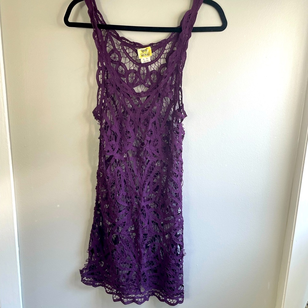 Free People Crotchet coverup dress